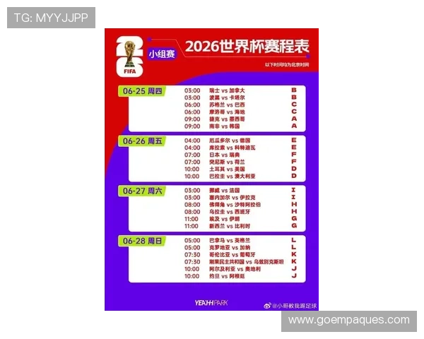 2026年美加墨世界杯详细赛程安排及比赛时间全攻略